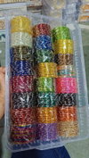 Glossy Glass Stone Combo Set Bangles Best Wholesale Shop In Surat